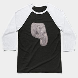 Watercolor Indian Elephant Baseball T-Shirt